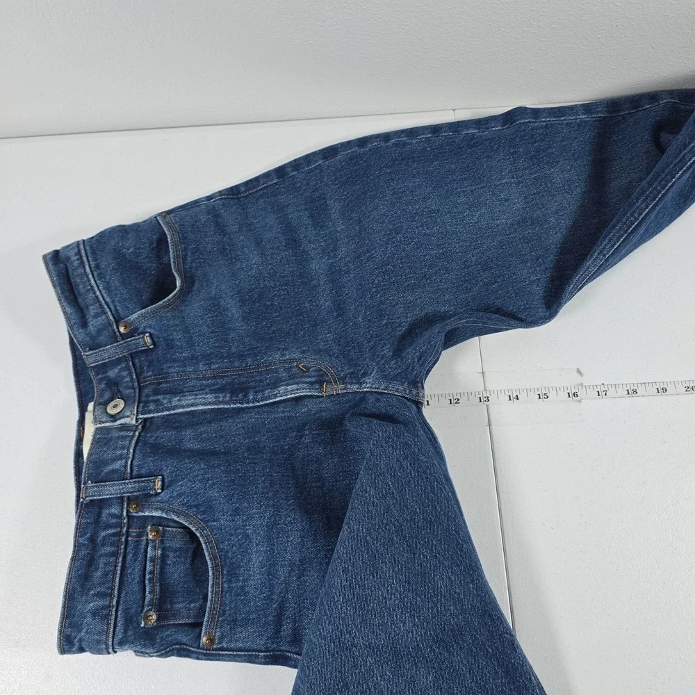 Abercrombie & Fitch The Vintage Flare High Rise Jeans Dark Wash Raw‎ Hem 26 2S